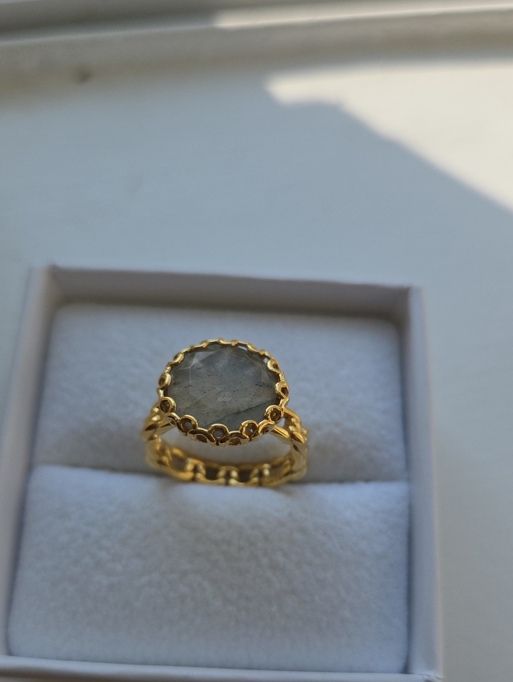 Kendra 925 Statement Ring - Round Faceted Stone